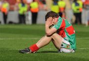 20 September 2009; Keith Rogers, Mayo, reacts after the game. ESB GAA Football All-Ireland Minor Championship Final, Armagh v Mayo, Croke Park, Dublin. Picture credit: Pat Murphy / SPORTSFILE