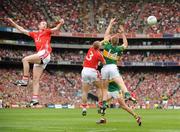 20 September 2009; Tommy Walsh, Kerry, in action against Nicholas Murphy, left, and Michael Shields, Cork. GAA Football All-Ireland Senior Championship Final, Kerry v Cork, Croke Park, Dublin. Picture credit: Stephen McCarthy / SPORTSFILE