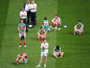 20 September 2009; Mayo players and officials watch the presentation to Armagh. ESB GAA Football All-Ireland Minor Championship Final, Armagh v Mayo, Croke Park, Dublin. Picture credit: Ray McManus / SPORTSFILE