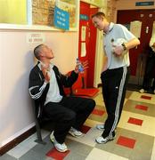 21 September 2009; Kerry's Kieran Donaghy and Colm Cooper during a visit to Our Lady's Hospital for Sick Chidren in Crumlin. Crumlin, Co. Dublin. Picture credit: Pat Murphy / SPORTSFILE