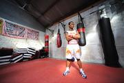 22 September 2009; Poonsawat Kratingdaenggym during a media workout ahead of his Hunky Dorys World Title fight against Bernard Dunne in The O2, Dublin, on Saturday September 26th. Bridgestone Muay Thai Gym, Stonybatter. Picture credit: Matt Browne / SPORTSFILE *** Local Caption ***