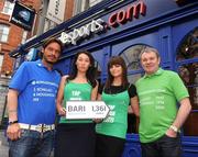 30 March 2009; Former Italian and Republic of Ireland internationals Toto Schillaci and Ray Houghton with Boylesports' Debbie Gilmore, left, and Nicola McGeady at the launch of Boylesports' supporters promotion for Irish fans travelling to Bari for the crunch group 8 game between the Republic of Ireland and the Azzurre. Boylesports, Grafton Street, Dublin. Picture credit: Pat Murphy / SPORTSFILE