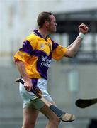 18 June 2000; Larry Murphy of Wexford celebrates after scoring his side's goal during the Guinness Leinster Senior Hurling Championship Semi-Final match between Offaly and Wexford at Croke Park in Dublin. Photo by Aoife Rice/Sportsfile