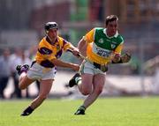 18 June 2000; Johnny Pilkington of Offaly in action against Rory McCarthy of Wexford during the Guinness Leinster Senior Hurling Championship Semi-Final match between Offaly and Wexford at Croke Park in Dublin. Photo by Ray McManus/Sportsfile