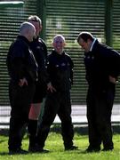 2 February 2001; Ireland players, from left, Keith Wood, Mick Galwey, Peter Stringer and Peter Clohessy during their squad captain's run at the Campio Sportivo in Rome, Italy. Photo by Brendan Moran/Sportsfile