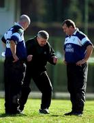 2 February 2001; Head coach Warren Gatland, centre, with captain Keith Wood and Peter Clohessy during the Ireland Rugby squad captain's run at the Campio Sportivo in Rome, Italy. Photo by Brendan Moran/Sportsfile