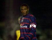 3 February 2001; Charles Livingstone Mbabazi of St Patrick's Athletic during the Harp Lager FAI Cup Third Round match between Longford Town and St Patrick's Athletic at Flancare Park in Longford. Photo by David Maher/Sportsfile