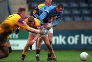 4 February 2001; James Gauan of Dublin in action against Niall Murphy of Wexford during the Leinster U21 Football Championship First Round match between Dublin and Wexford at Parnell Park in Dublin. Photo by Aoife Rice/Sportsfile