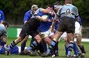 10 February 2001; Peter Smyth of St Mary's College is tackled by Dan McFarland of Galwegians during the AIB All-Ireland League Division 1 match between St Mary's College and Galwegians at Templeville Road in Dublin. Photo by Pat Murphy/Sportsfile