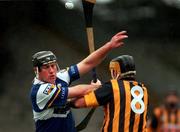 11 February 2001; David Cuddy of Laois tussles for a dropping ball with Canice Brennan of Kilkenny during the Allianz National Hurling League Division 1B Round 2 match between Kilkenny and Laois at Nowlan Park in Kilkenny. Photo by David Maher/Sportsfile