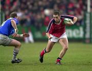 20 January 2001; Dominic Crotty of Munster in action against Gregor Townsend of Castres during the Heineken Cup Pool 4 Round 6 match between Munster and Castres at Musgrave Park in Cork Photo by Brendan Moran/Sportsfile