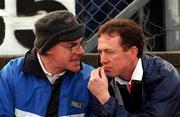 11 February 2001; Tyrone joint managers Art McRory, left, and Eugene McKenna during the Allianz National Football League Division 1B match between Tyrone and Donegal at Healy Park in Omagh, Tyrone. Photo by Damien Eagers/Sportsfile