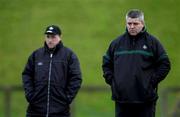 22 January 2001; Head coach Warren Gatland, right, and assistant coach Eddie O'Sullivan during Ireland Rugby Squad Training at the University of Limerick in Limerick. Photo by Brendan Moran/Sportsfile