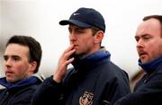 11 February 2001; Clare manager Cyril Lyons, centre, with selectors Louis Mulqueen, left, and John Minogue during the Allianz National Hurling League Division 1A match between Galway and Clare at Duggan Park in Ballinasloe, Galway. Photo by Ray McManus/Sportsfile