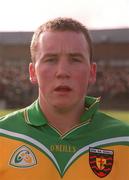 11 February 2001; Andrew Gallagher of Donegal prior to the Allianz National Football League Division 1B match between Tyrone and Donegal at Healy Park in Omagh, Tyrone. Photo by Damien Eagers/Sportsfile