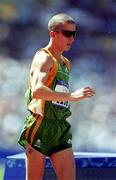 22 September 2000; Robert Heffernan of Ireland during the Men's 20km Walk Final at Stadium Australia in Sydney Olympic Park in Sydney, Australia. Photo by Brendan Moran/Sportsfile