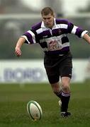 23 December 2000; Shane Cullen of Terenure College during the AIB All-Ireland League Division 2 match between Terenure College RFC and Cork Constitution RFC at Lakelands Park in Dublin. Photo by Pat Murphy/Sportsfile