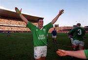 17 February 2001; David Wallace of Ireland celebrates after the Lloyds TSB Six Nations Rugby Championship match between Ireland and France at Lansdowne Road in Dublin. Photo by Brendan Moran/Sportsfile