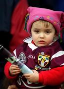 18 February 2001; Crossmolina Deel Rovers supporter Fiona Heffran, from Crossmolina in Mayo, prior to the AIB All-Ireland Senior Club Football Championship Semi-Final match between Crossmolina Deel Rovers v Bellaghy Wolfe Tones at Brewster Park in Enniskillen, Fermanagh. Photo by Ray McManus/Sportsfile