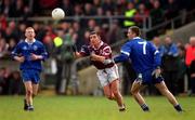 18 February 2001; Joe Keane of Crossmolina Deel Rovers in action against Cathal Diamond of Bellaghy Wolfe Tones during the AIB All-Ireland Senior Club Football Championship Semi-Final match between Crossmolina Deel Rovers v Bellaghy Wolfe Tones at Brewster Park in Enniskillen, Fermanagh. Photo by Ray McManus/Sportsfile