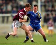 18 February 2001; James Nallen of Crossmolina Deel Rovers is tackled by Cathal Scullion of Bellaghy Wolfe Tones during the AIB All-Ireland Senior Club Football Championship Semi-Final match between Crossmolina Deel Rovers v Bellaghy Wolfe Tones at Brewster Park in Enniskillen, Fermanagh. Photo by Ray McManus/Sportsfile