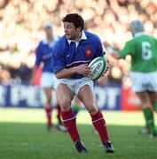 17 February 2001; Franck Comba of France during the Lloyds TSB Six Nations Rugby Championship match between Ireland and France at Lansdowne Road in Dublin. Photo by Brendan Moran/Sportsfile