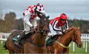 27 December 2015; Flemenstar, left, with Anthony Lynch up, on their winning the Paddy Power Dial-a-Bet Steeplechase ahead of Simply Ned, with B.P. Harding up. Leopardstown Christmas Racing Festival, Leopardstown Racecourse, Dublin. Picture credit: Cody Glenn / SPORTSFILE