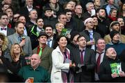 27 December 2015; Racegoers celebrate as Copy That wins the Paddy Power 'So Fast, So Easy iPhone App' Handicap Hurdle. Leopardstown Christmas Racing Festival, Leopardstown Racecourse, Dublin. Picture credit: Ramsey Cardy / SPORTSFILE