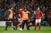 27 December 2015; Munster's James Cronin leaves the pitch during the first half after picking up an injury. Guinness PRO12, Round 10, Munster v Leinster. Thomond Park, Limerick. Picture credit: Diarmuid Greene / SPORTSFILE