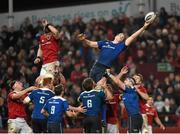 27 December 2015; Devin Toner, Leinster, takes possession in a lineout ahead of Jack O'Donoghue, Munster. Guinness PRO12, Round 10, Munster v Leinster. Thomond Park, Limerick. Picture credit: Stephen McCarthy / SPORTSFILE