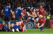 27 December 2015; Andrew Conway, Munster, in action against Eoin Reddan, top, and Marty Moore, Leinster. Guinness PRO12, Round 10, Munster v Leinster. Thomond Park, Limerick. Picture credit: Stephen McCarthy / SPORTSFILE