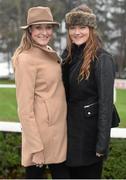28 December 2015; Racegoers Karen and Christine Treston, from Whitehall, Dublin, at the races. Leopardstown Christmas Racing Festival, Leopardstown Racecourse, Dublin. Picture credit: Ramsey Cardy / SPORTSFILE
