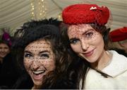 28 December 2015; Sisters Niamh, left, and Dervla Arthur from Ballybaughal, Co. Dublin at the races. Leopardstown Christmas Racing Festival, Leopardstown Racecourse, Dublin. Picture credit: Cody Glenn / SPORTSFILE
