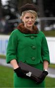 28 December 2015; Catherine Lundon, from Mullingar, Co. Westmeath, who was awarded second prize in the Monart Most Stylish Lady competition. Leopardstown Christmas Racing Festival, Leopardstown Racecourse, Dublin.  Picture credit: Ray McManus / SPORTSFILE