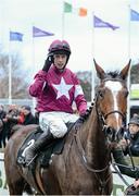 28 December 2015; Bryan Cooper salutes the crowd on Don Poli in the parade ring after winning the Paddy Power Steeplechase. Leopardstown Christmas Racing Festival, Leopardstown Racecourse, Dublin. Picture credit: Cody Glenn / SPORTSFILE