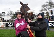 28 December 2015; Davy Russell celebrates after winning on Prince of Scars. Leopardstown Christmas Racing Festival, Leopardstown Racecourse, Dublin. Photo by Sportsfile