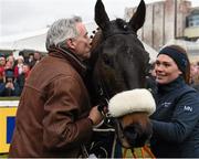 29 December 2015; Owner, Michael O'Learly, celebrates with, No More Heroes, after winning the Neville Hotels Novice Steeplechase. Leopardstown Christmas Racing Festival, Leopardstown Racecourse, Dublin.