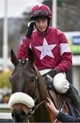 29 December 2015; Jockey Bryan Cooper celebrates on No More Heroes after winning the Neville Hotels Novice Steeplechase. Leopardstown Christmas Racing Festival, Leopardstown Racecourse, Dublin. Picture credit: Cody Glenn / SPORTSFILE