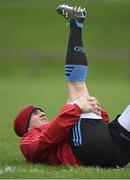 29 December 2015; Munster's Ian Keatley stretches during squad training. University of Limerick, Limerick. Picture credit: Diarmuid Greene / SPORTSFILE