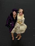 28 December 2015; Carol Kennelly, right, from Tralee, Co. Kerry, was named Monart Most Stylish Lady alongside fellow top three finalist, Louise Allen, Slane, Co. Meath, third place. Leopardstown Christmas Racing Festival, Leopardstown Racecourse, Dublin. Picture credit: Ray McManus / SPORTSFILE
