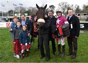 28 December 2015; Jockey Davy Russell with the winning connections of Prince of Scars after winning the Squared Financial Christmas Hurdle. Leopardstown Christmas Racing Festival, Leopardstown Racecourse, Dublin. Photo by Sportsfile