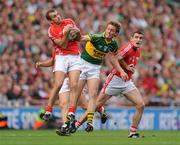 20 September 2009; Cork's John Miskella and Graham Canty, right, in action against Donncha Walsh, Kerry. GAA Football All-Ireland Senior Championship Final, Kerry v Cork, Croke Park, Dublin. Picture credit: Pat Murphy / SPORTSFILE