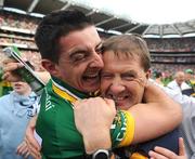 20 September 2009; Kerry manager Jack O'Connor, right, celebrates with Aidan O'Mahony after their victory. GAA Football All-Ireland Senior Championship Final, Kerry v Cork, Croke Park, Dublin. Picture credit: Stephen McCarthy / SPORTSFILE