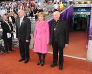 20 September 2009; Dr. Dermot Clifford, Archbishop of Cashel and Emly and patron of the GAA, with Uachtarán Chumann Lúthchleas Gael Criostóir Ó Cuana and his wife Anne before making their way to their seats. ESB GAA Football All-Ireland Minor Championship Final, Armagh v Mayo, Croke Park, Dublin. Picture credit: Stephen McCarthy / SPORTSFILE