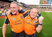 20 September 2009; Armagh manager Paul McShane and selector Seán Hughes celebrate their side's victory. ESB GAA Football All-Ireland Minor Championship Final, Armagh v Mayo, Croke Park, Dublin. Picture credit: Stephen McCarthy / SPORTSFILE