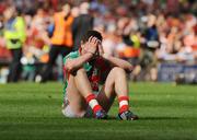 20 September 2009; David Gavin, Mayo, shows his disapointment after the final whistle. ESB GAA Football All-Ireland Minor Championship Final, Armagh v Mayo, Croke Park, Dublin. Picture credit: Pat Murphy / SPORTSFILE