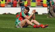 20 September 2009; Michael Walsh, Mayo, shows his disapointment after the game. ESB GAA Football All-Ireland Minor Championship Final, Armagh v Mayo, Croke Park, Dublin. Picture credit: Pat Murphy / SPORTSFILE