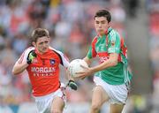 20 September 2009; Jack McDonnell, Mayo, in action against Kealan Downey, Armagh. ESB GAA Football All-Ireland Minor Championship Final, Armagh v Mayo, Croke Park, Dublin. Picture credit: Stephen McCarthy / SPORTSFILE