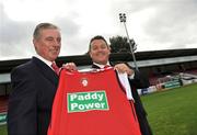 23 September 2009; Pete Mahon who was unveiled as the new St. Patrick's Athletic manager with his Assistant Manager John Gill. Richmond Park, Dublin. Picture credit: Brian Lawless / SPORTSFILE