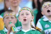 13 September 2009; An Offaly supporter during the game. Gala All-Ireland Junior Camogie Championship Final, Offaly v Waterford, Croke Park, Dublin. Picture credit: Stephen McCarthy / SPORTSFILE
